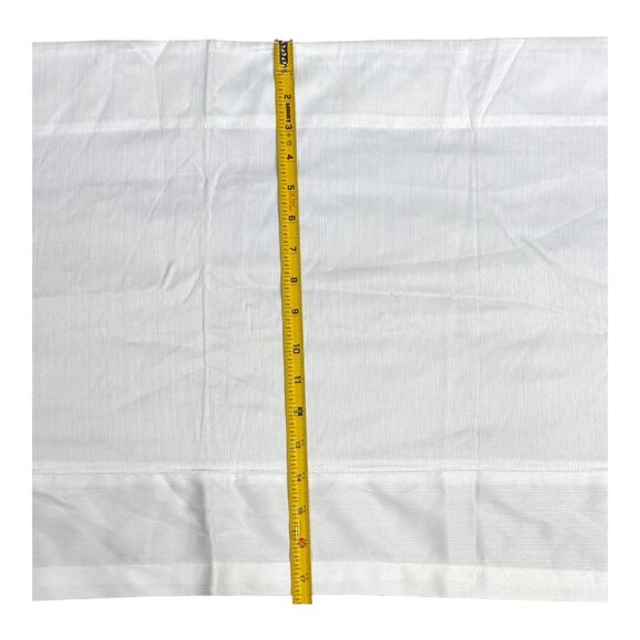 Liz Claiborne White Table Runner 17 X 68" Cotton Blend Centerpiece Sofa Table - Picture 5 of 7